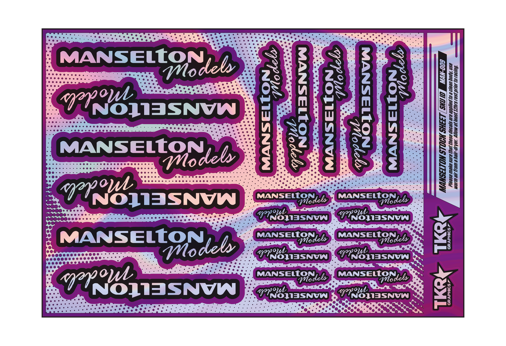 HOLOGRAPHIC MANSELTON MODELS A5 STOCK SHEET