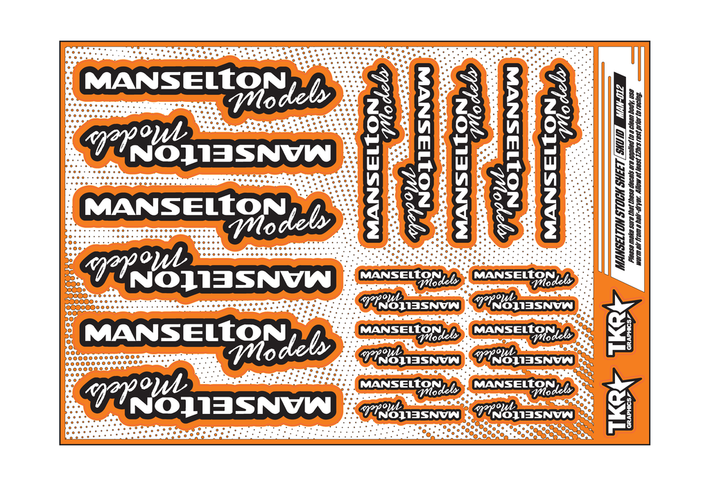 MANSELTON MODELS A5 STOCK SHEET
