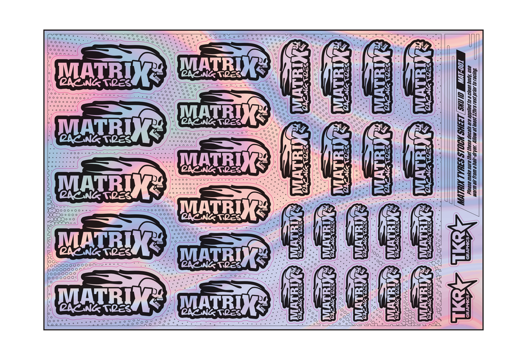 HOLOGRAPHIC MATRIX TYRES A5 STOCK SHEET