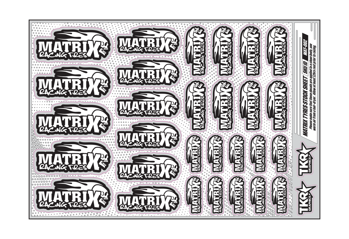 MATRIX TYRES A5 STOCK SHEET