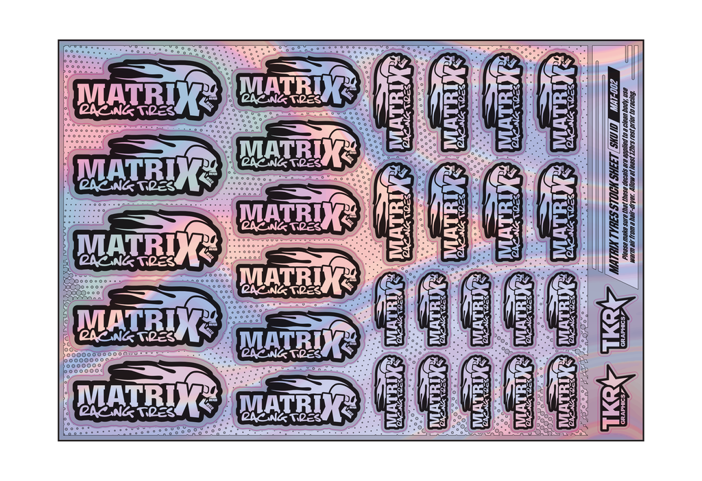 HOLOGRAPHIC MATRIX TYRES A5 STOCK SHEET
