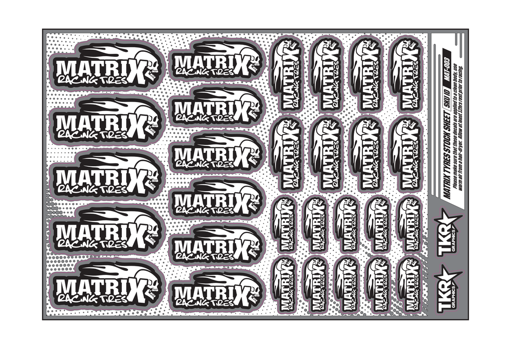 MATRIX TYRES A5 STOCK SHEET