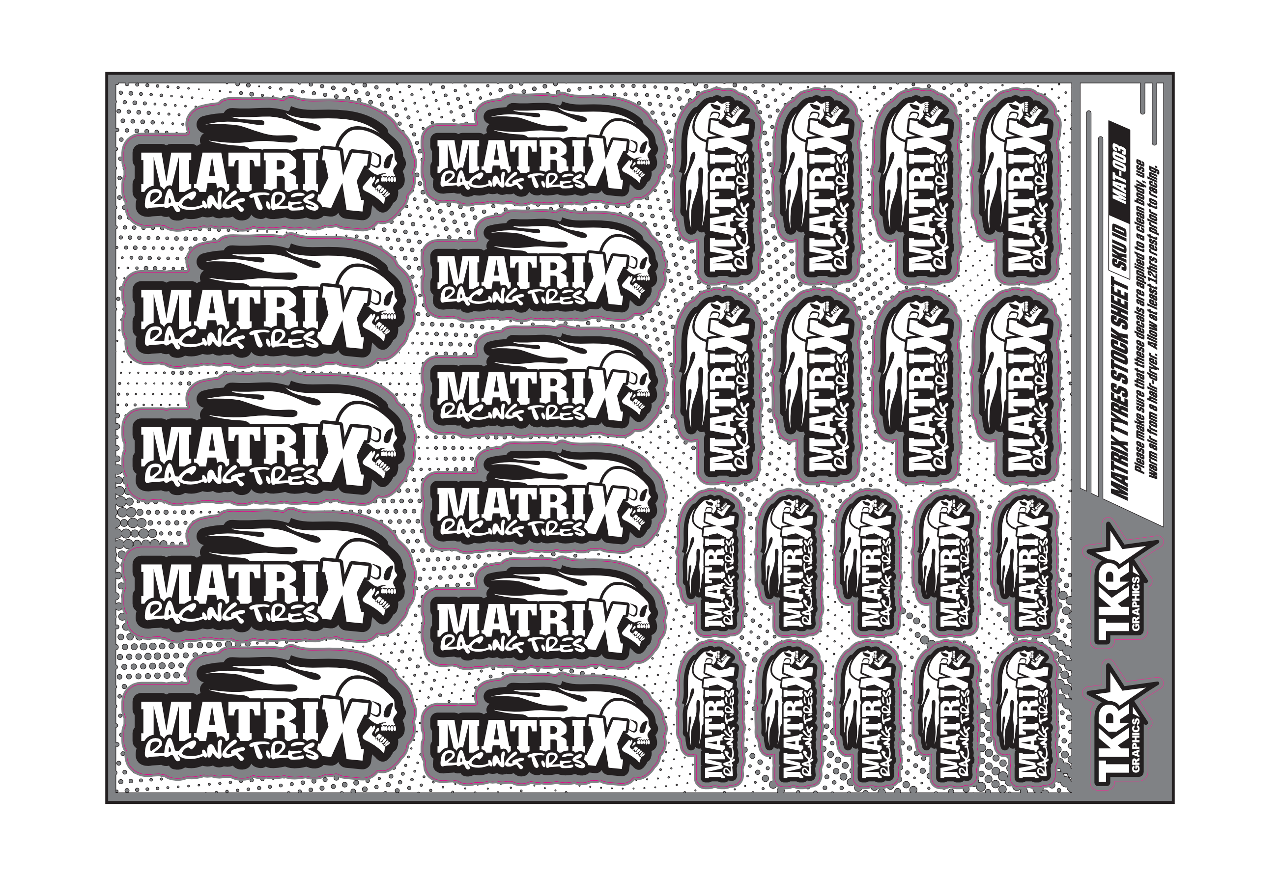 MATRIX TYRES A5 STOCK SHEET