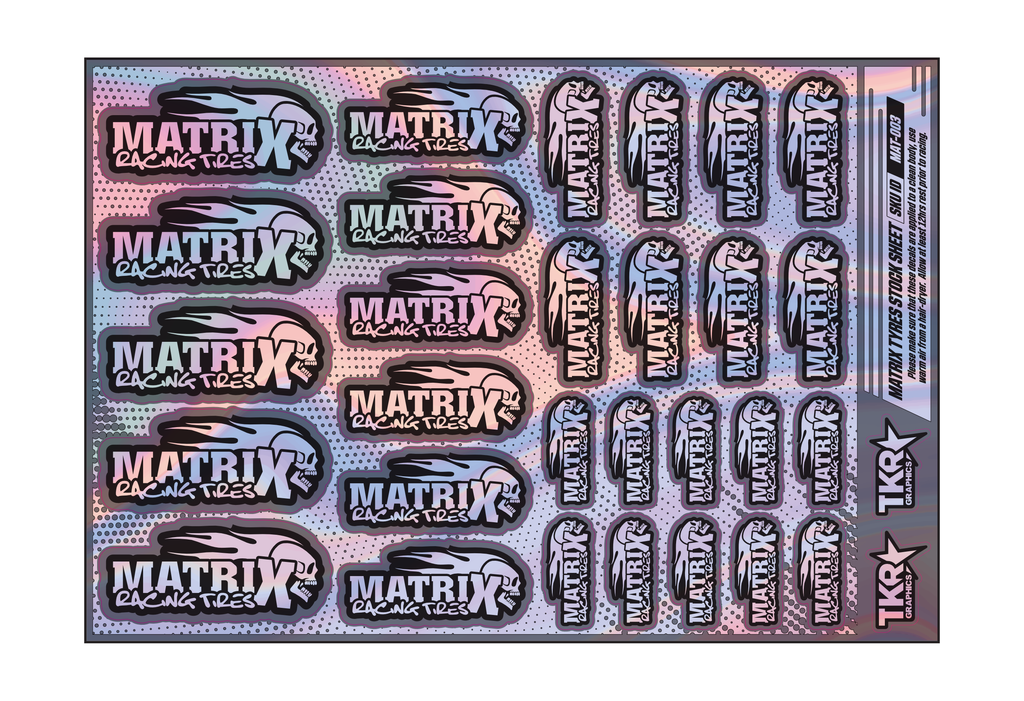 HOLOGRAPHIC MATRIX TYRES A5 STOCK SHEET