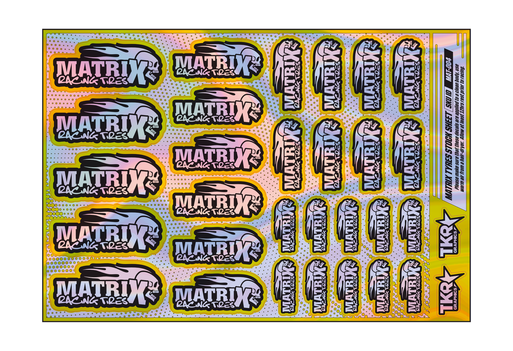 HOLOGRAPHIC MATRIX TYRES A5 STOCK SHEET