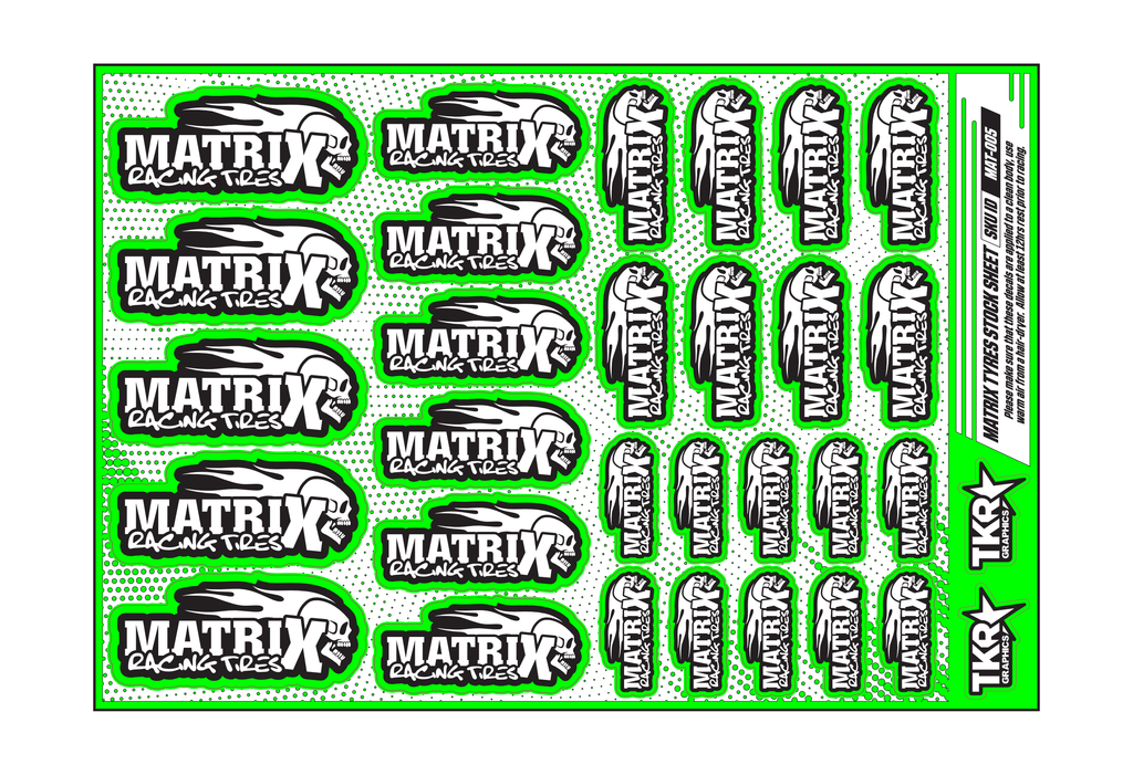 MATRIX TYRES A5 STOCK SHEET