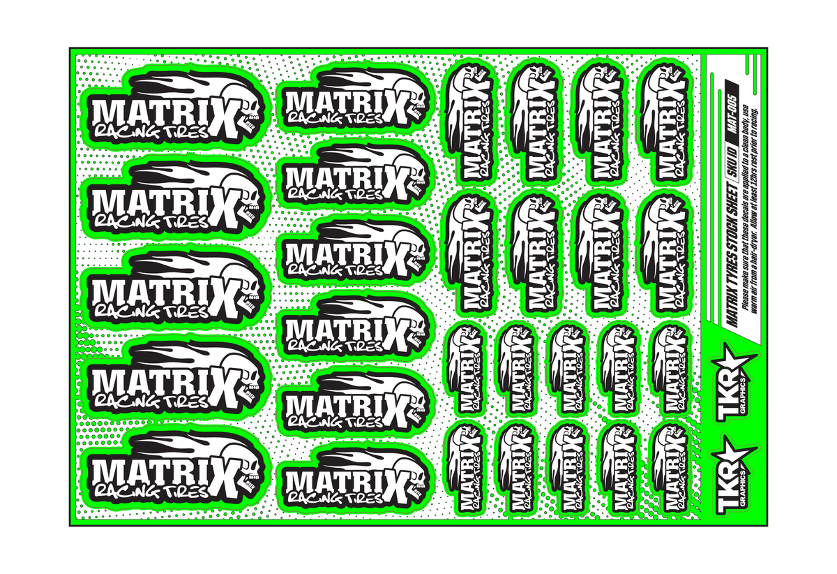 MATRIX TYRES A5 STOCK SHEET