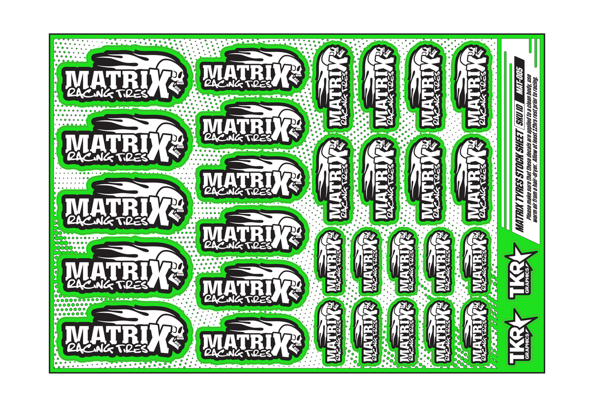 MATRIX TYRES A5 STOCK SHEET