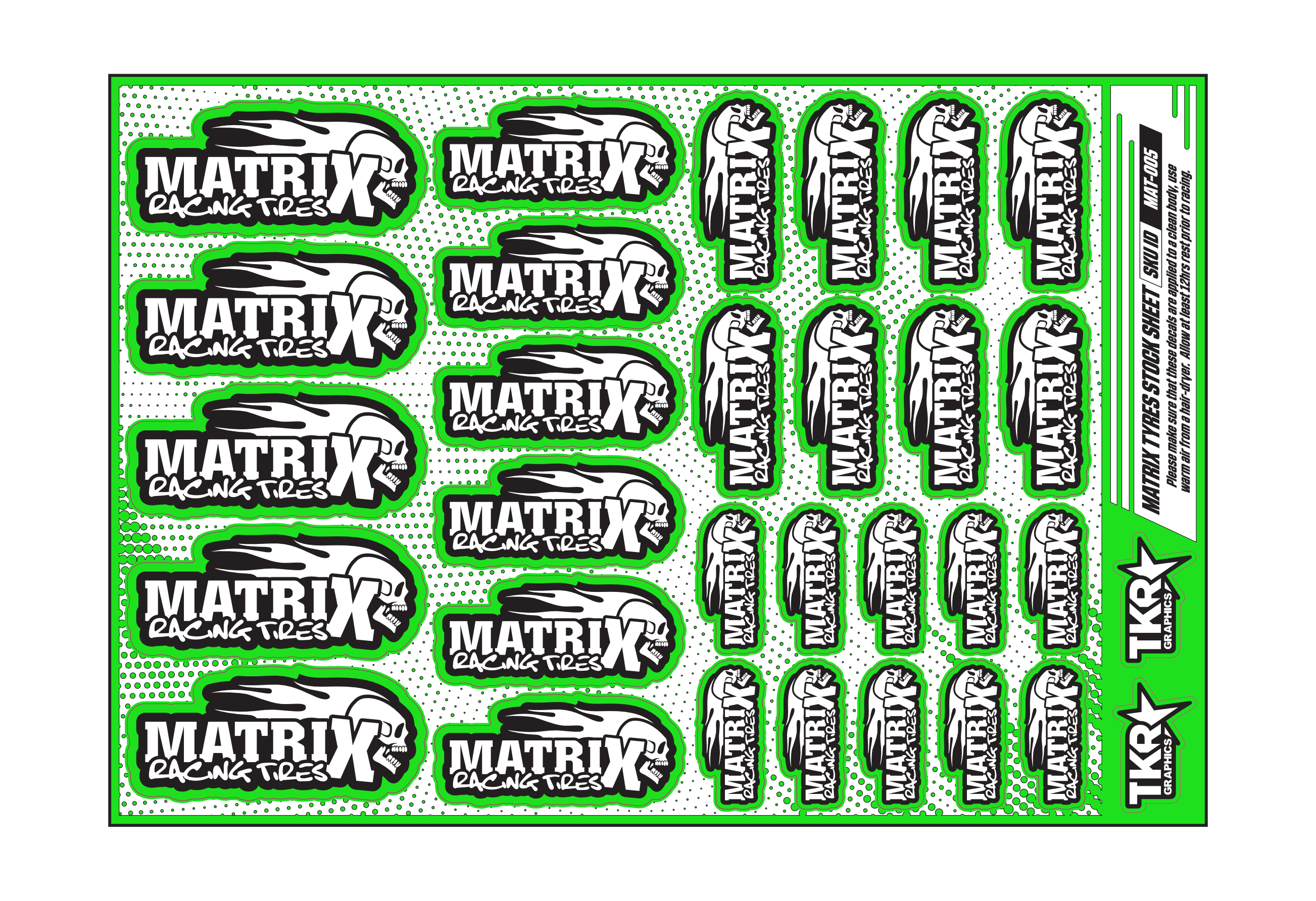 MATRIX TYRES A5 STOCK SHEET