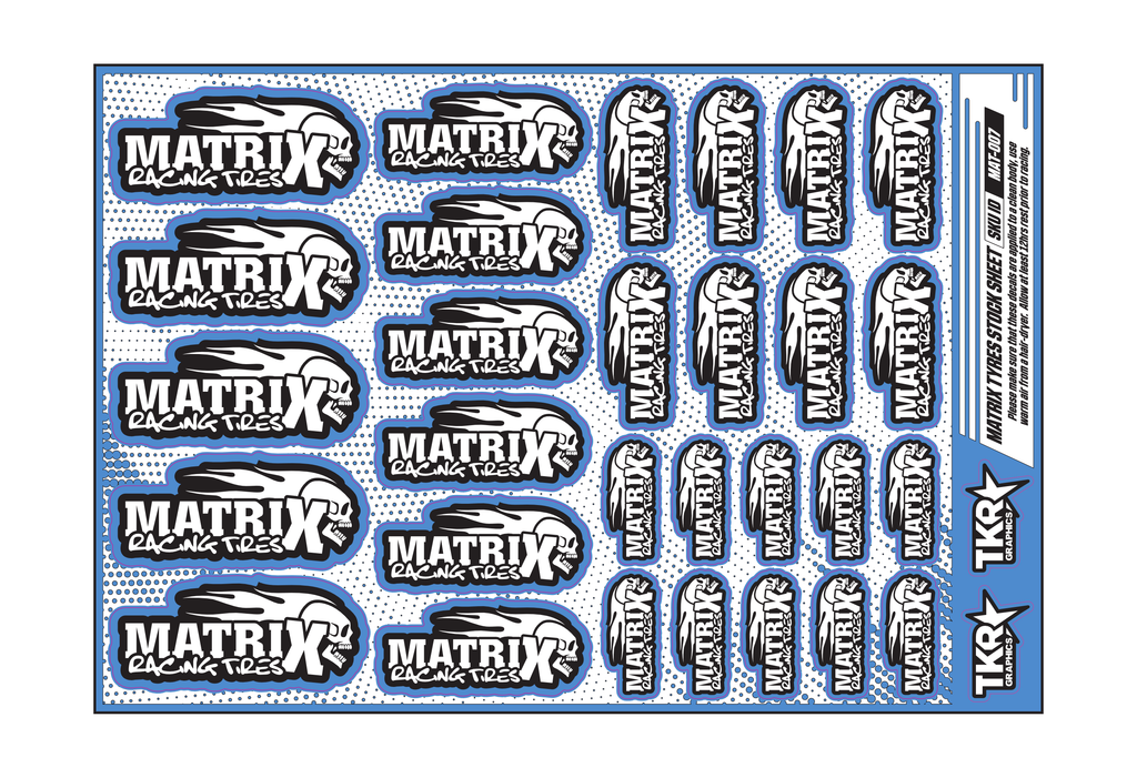 MATRIX TYRES A5 STOCK SHEET