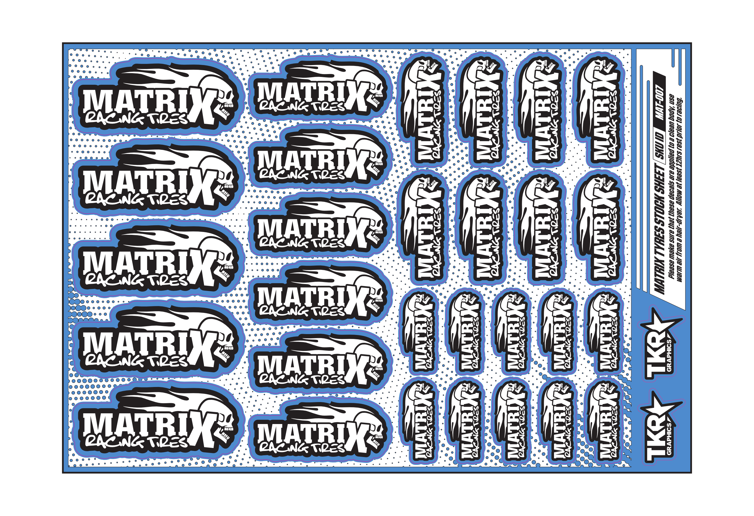 MATRIX TYRES A5 STOCK SHEET