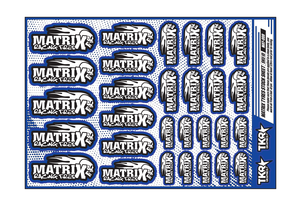 MATRIX TYRES A5 STOCK SHEET