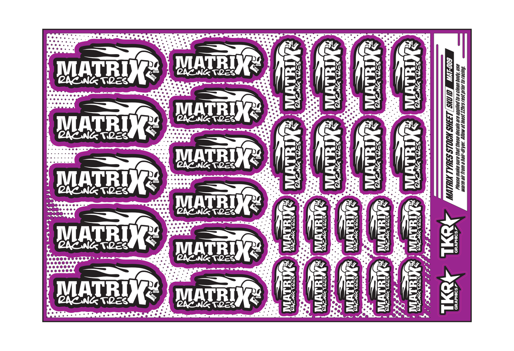 MATRIX TYRES A5 STOCK SHEET