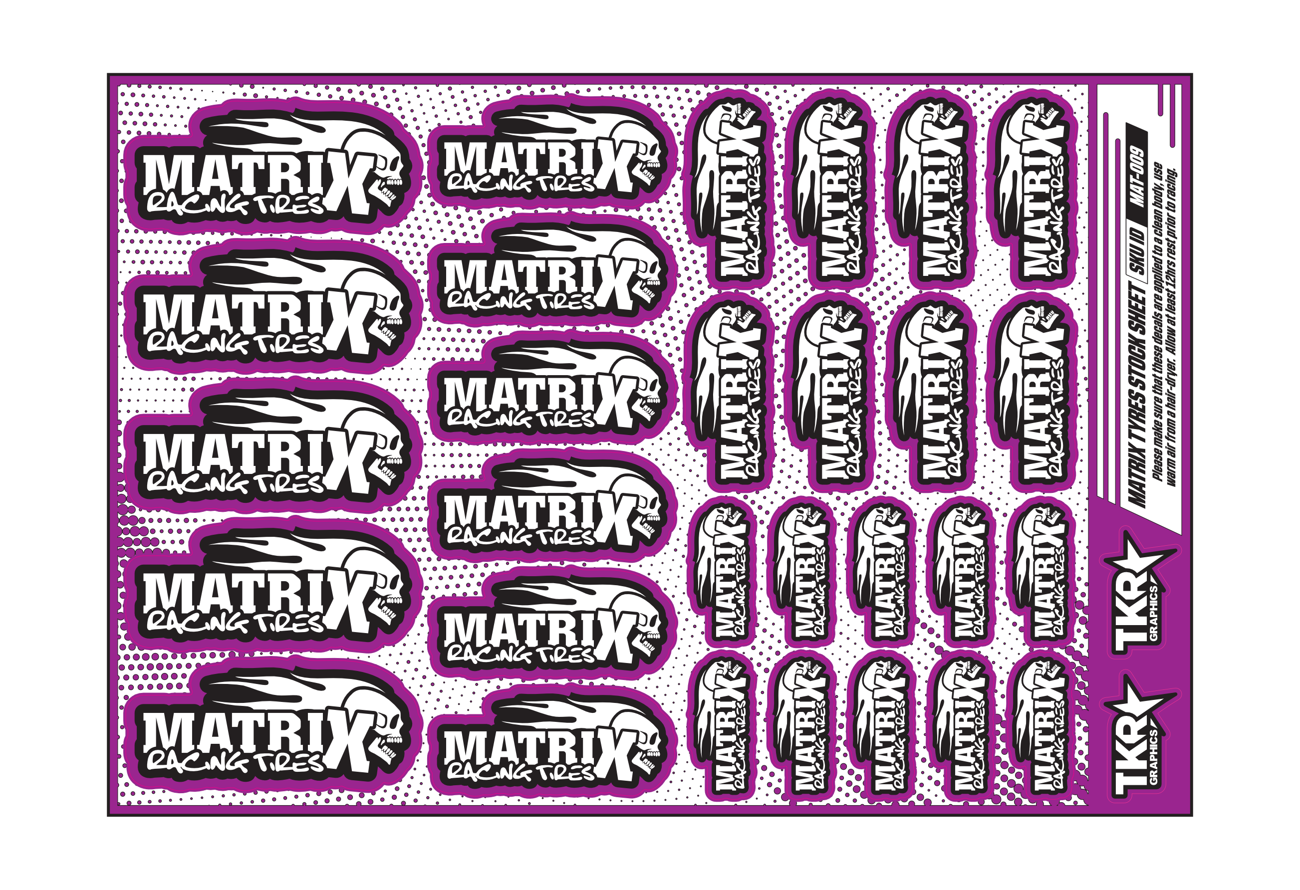MATRIX TYRES A5 STOCK SHEET