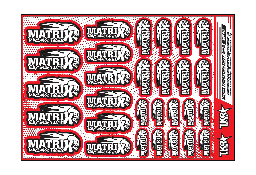 MATRIX TYRES A5 STOCK SHEET
