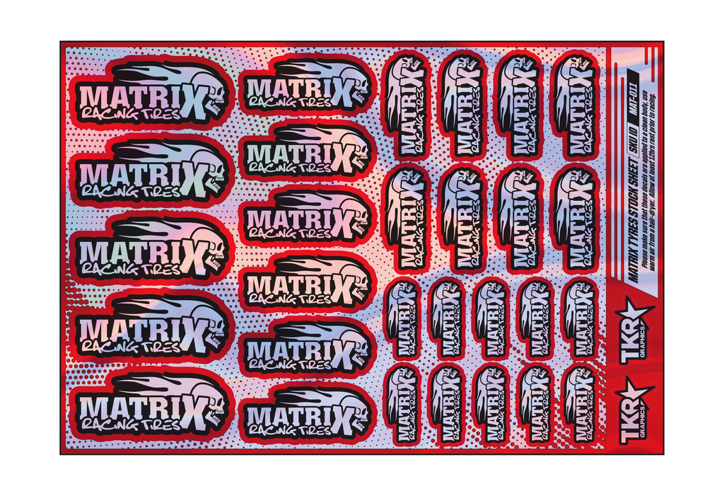 HOLOGRAPHIC MATRIX TYRES A5 STOCK SHEET