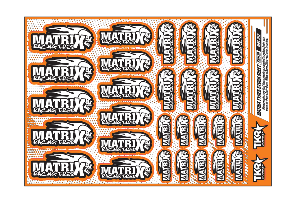 MATRIX TYRES A5 STOCK SHEET