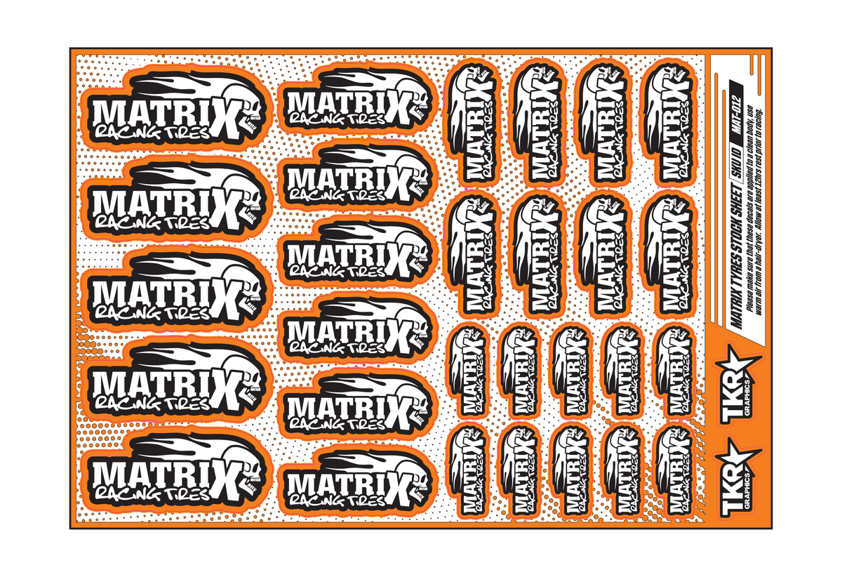 MATRIX TYRES A5 STOCK SHEET