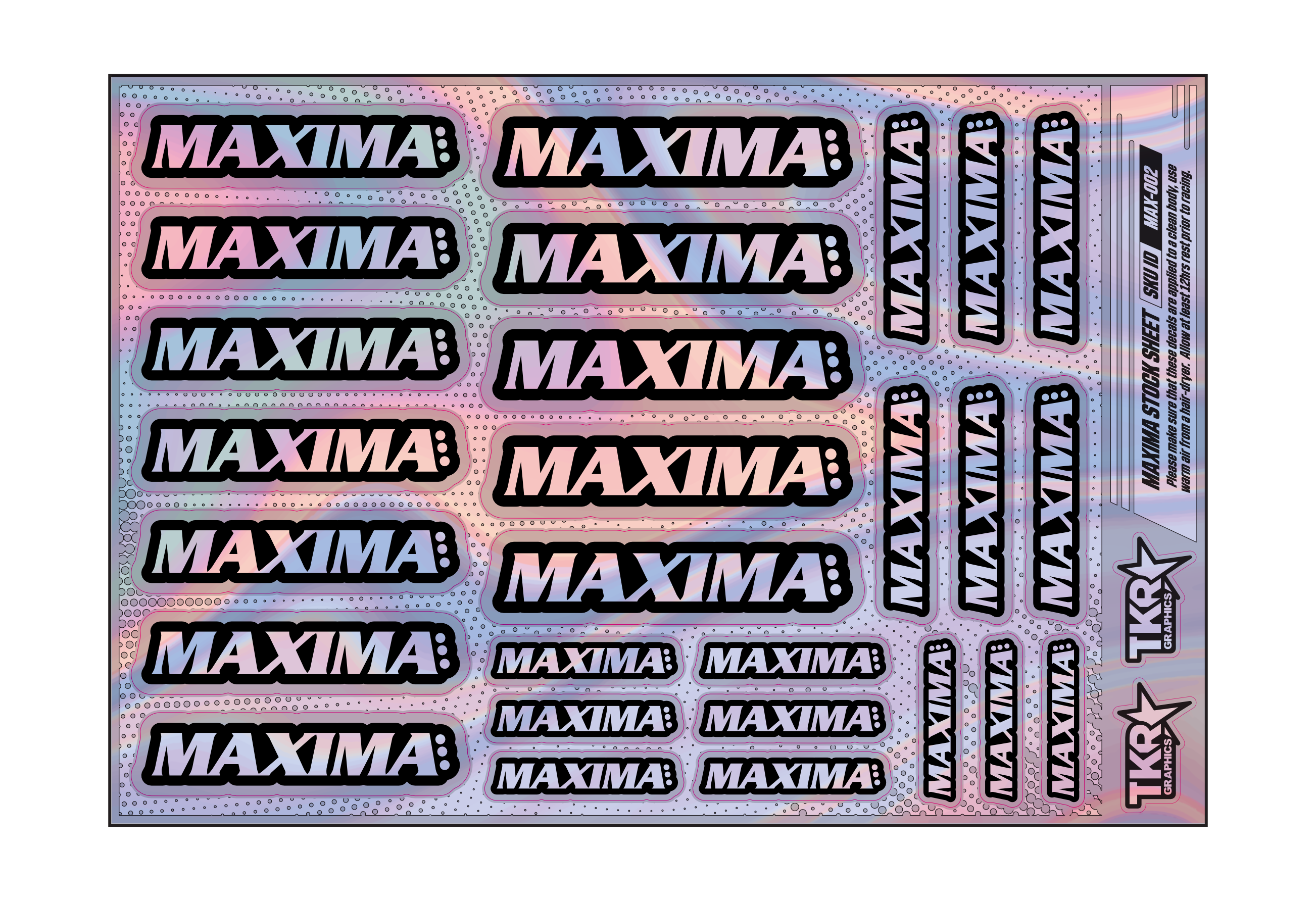 HOLOGRAPHIC MAXIMA A5 STOCK SHEET