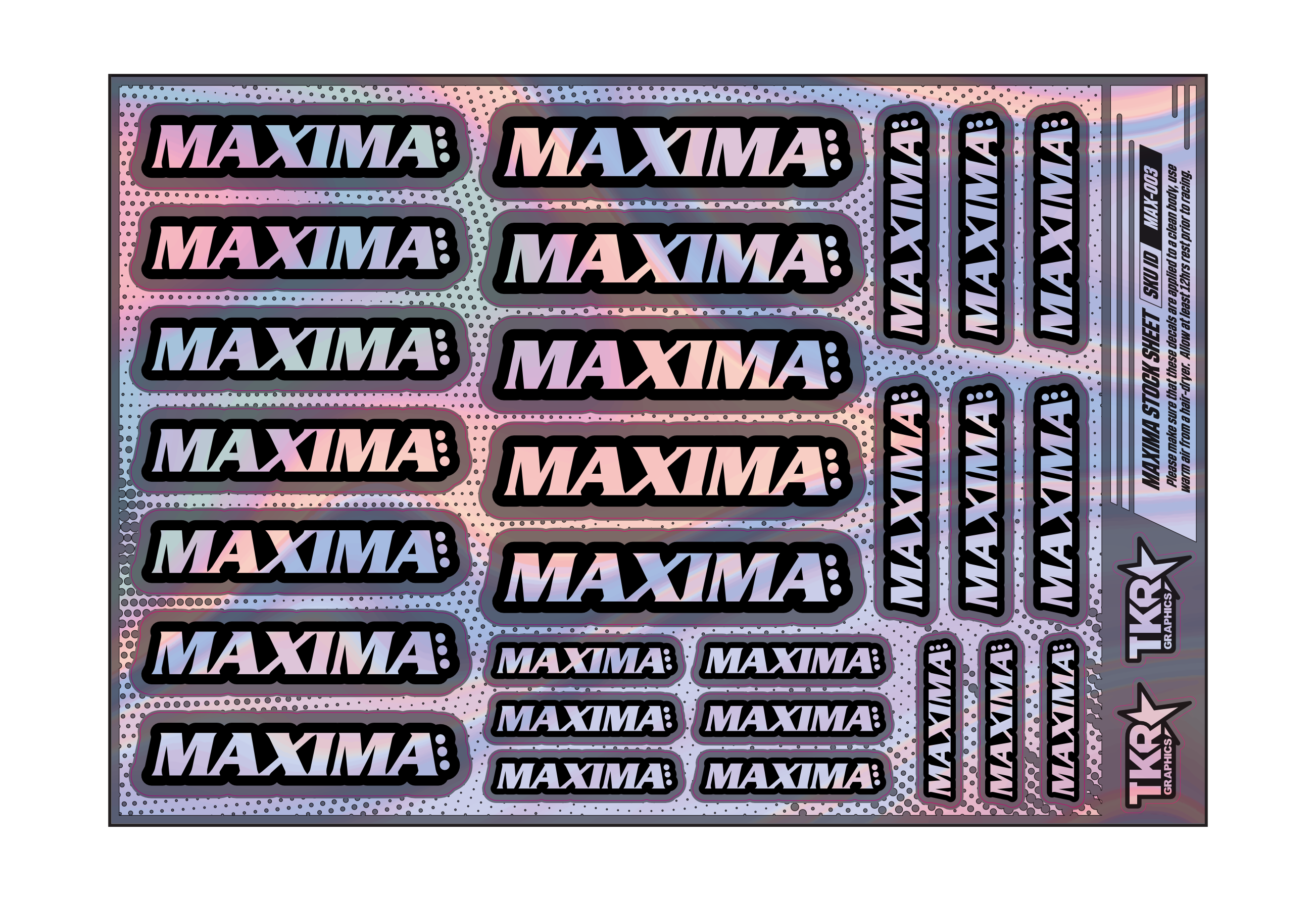 HOLOGRAPHIC MAXIMA A5 STOCK SHEET