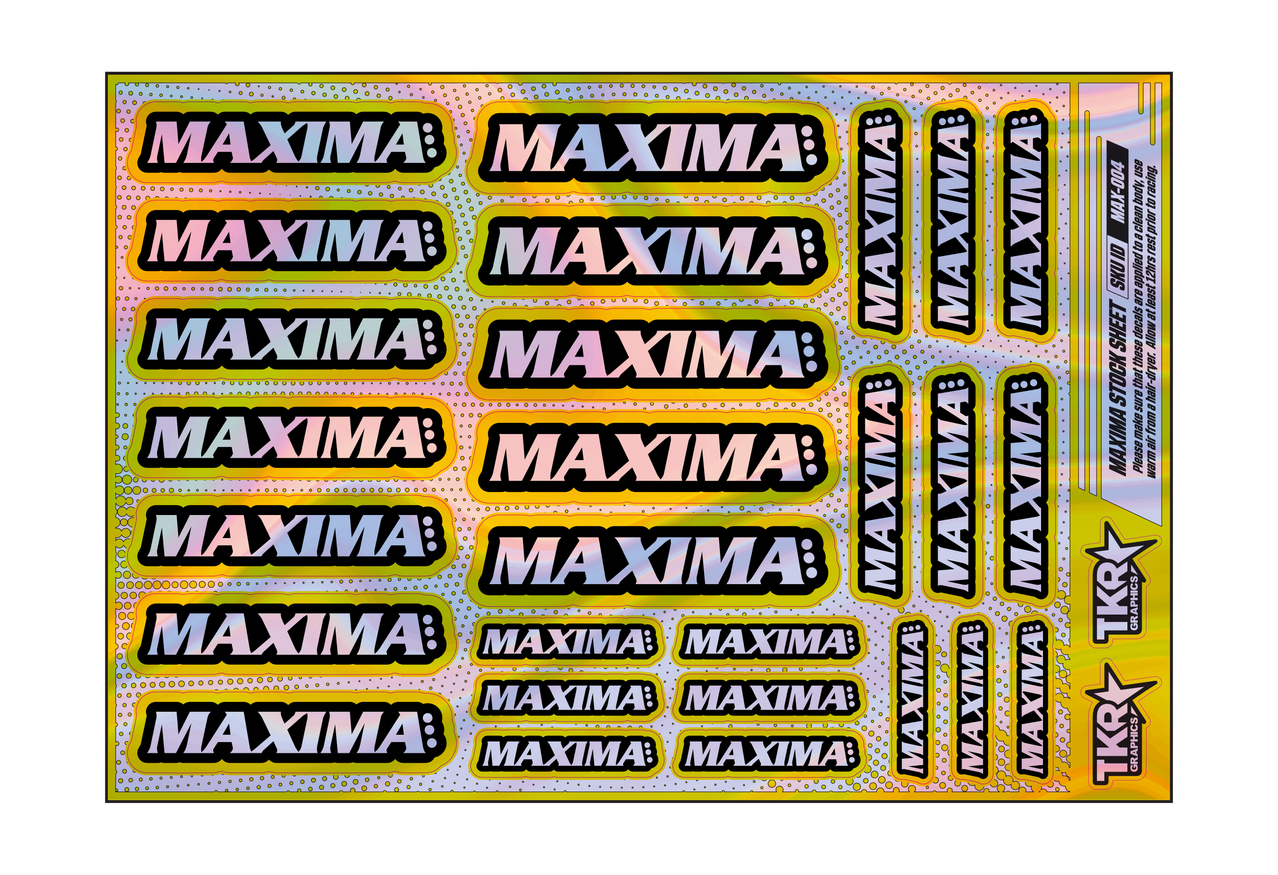 HOLOGRAPHIC MAXIMA A5 STOCK SHEET