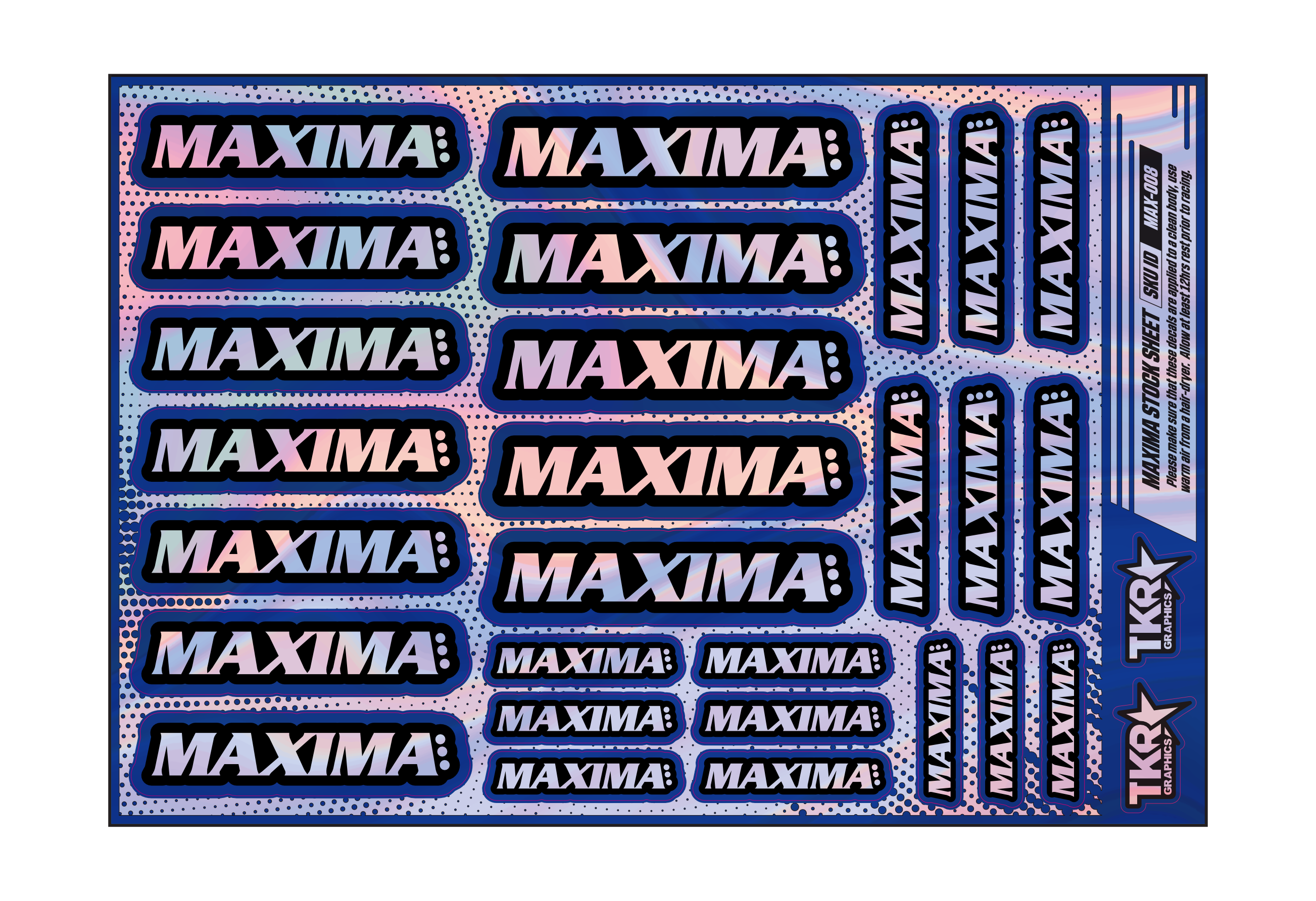 HOLOGRAPHIC MAXIMA A5 STOCK SHEET