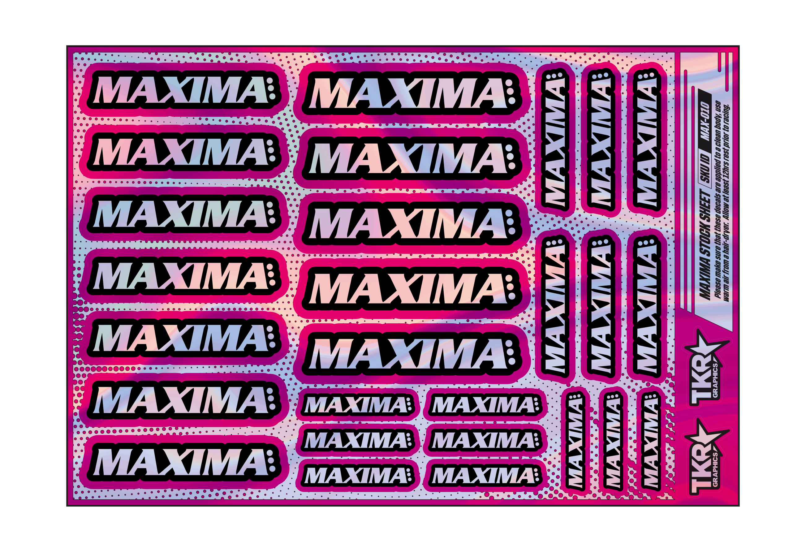 HOLOGRAPHIC MAXIMA A5 STOCK SHEET