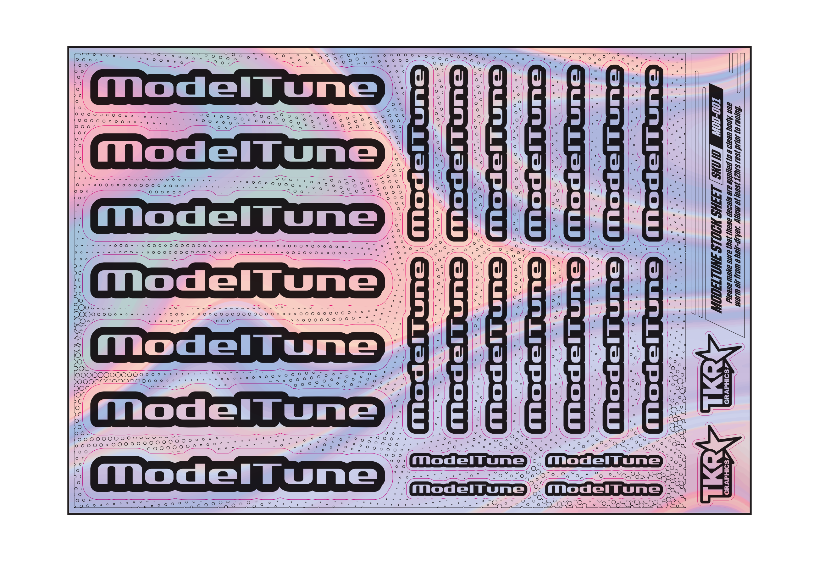 HOLOGRAPHIC MODELTUNE A5 STOCK SHEET
