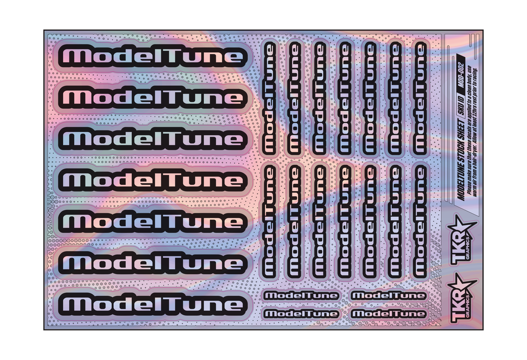 HOLOGRAPHIC MODELTUNE A5 STOCK SHEET