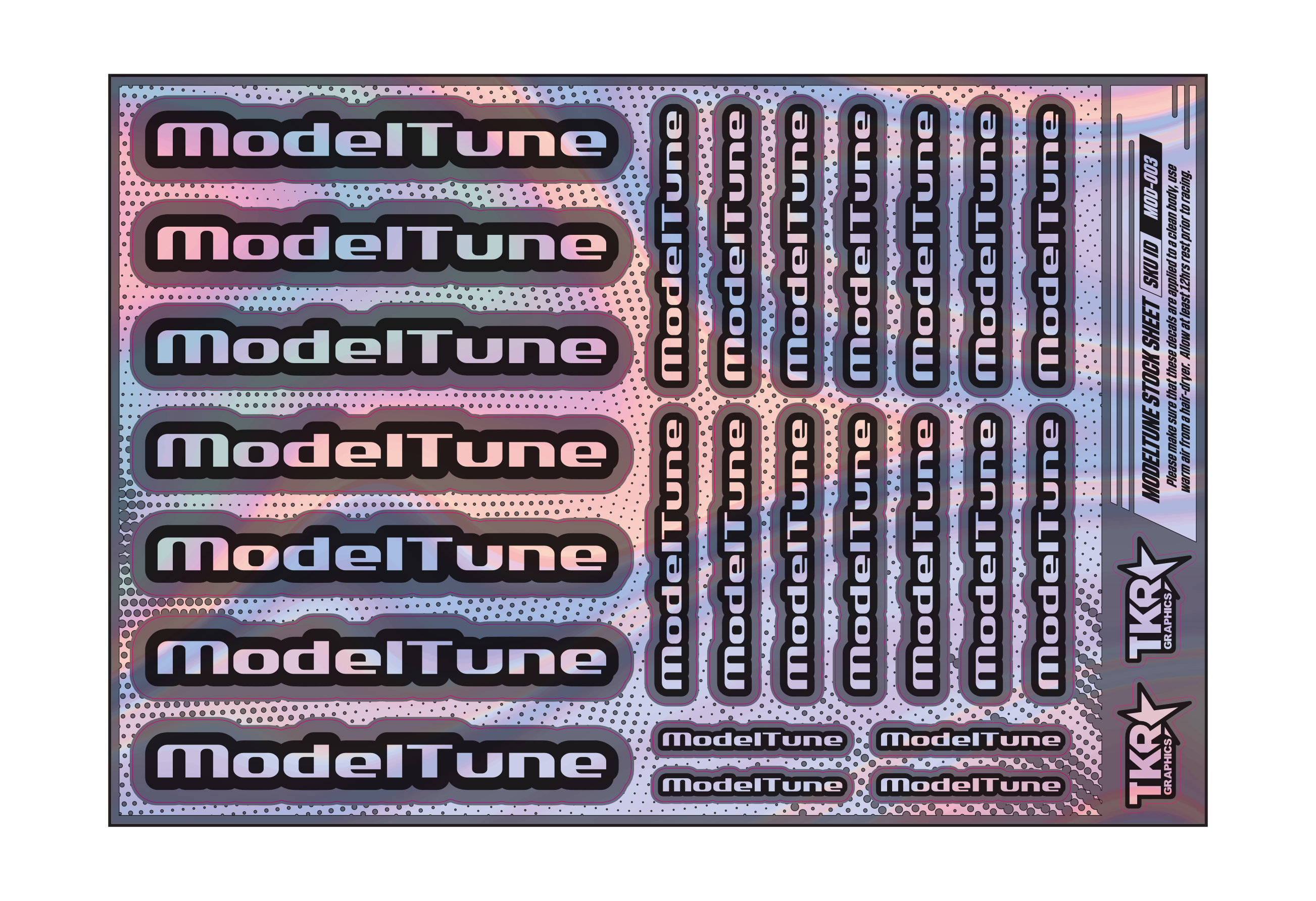 HOLOGRAPHIC MODELTUNE A5 STOCK SHEET