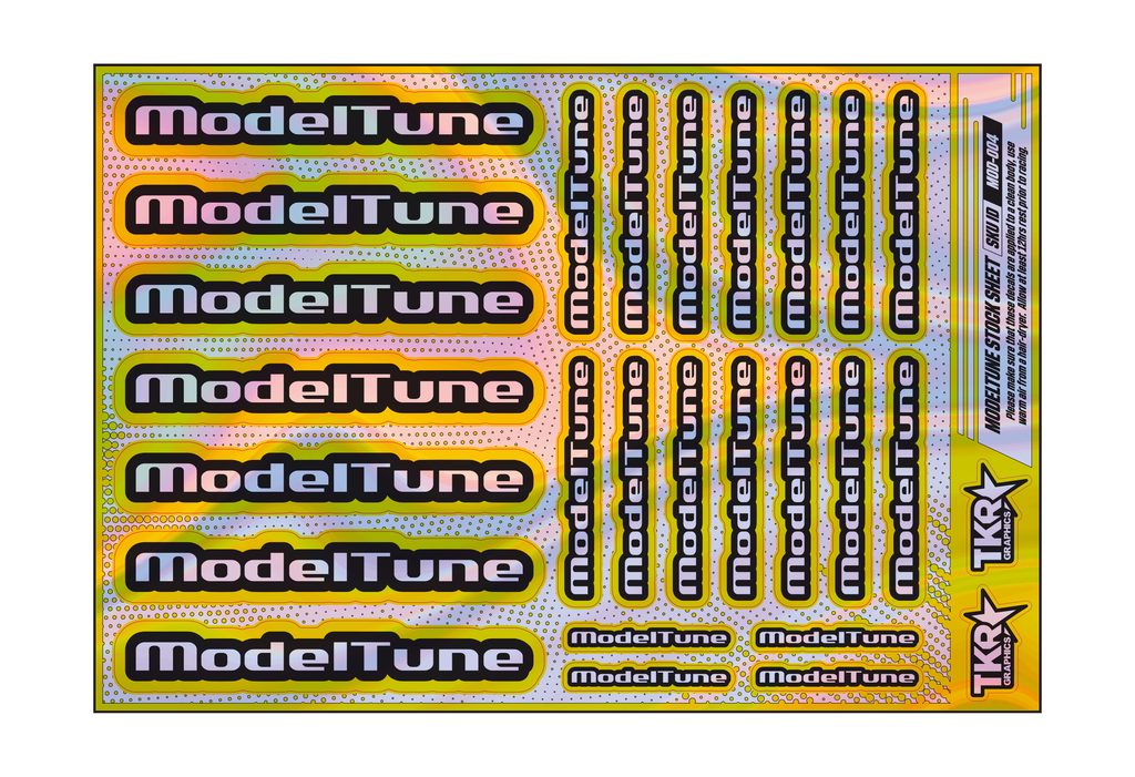 HOLOGRAPHIC MODELTUNE A5 STOCK SHEET