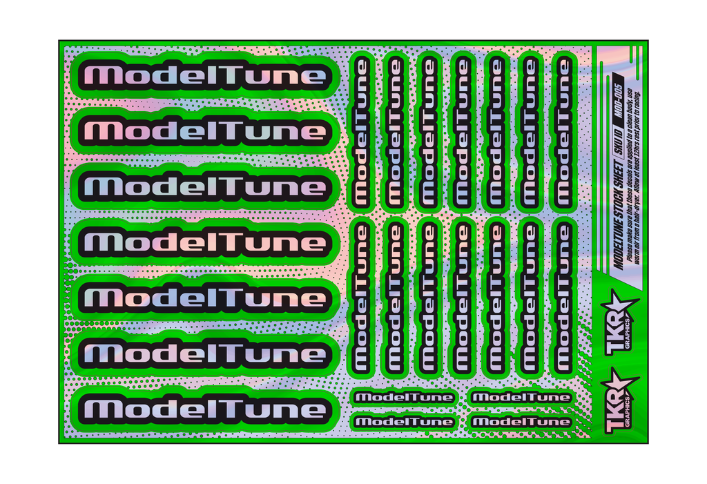 HOLOGRAPHIC MODELTUNE A5 STOCK SHEET