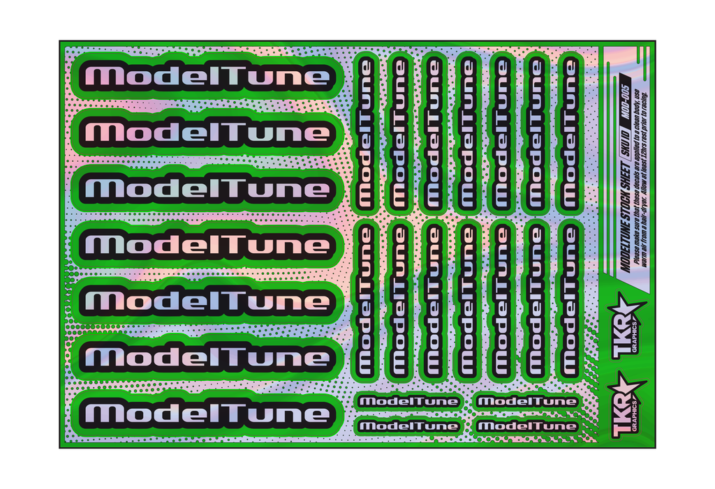 HOLOGRAPHIC MODELTUNE A5 STOCK SHEET