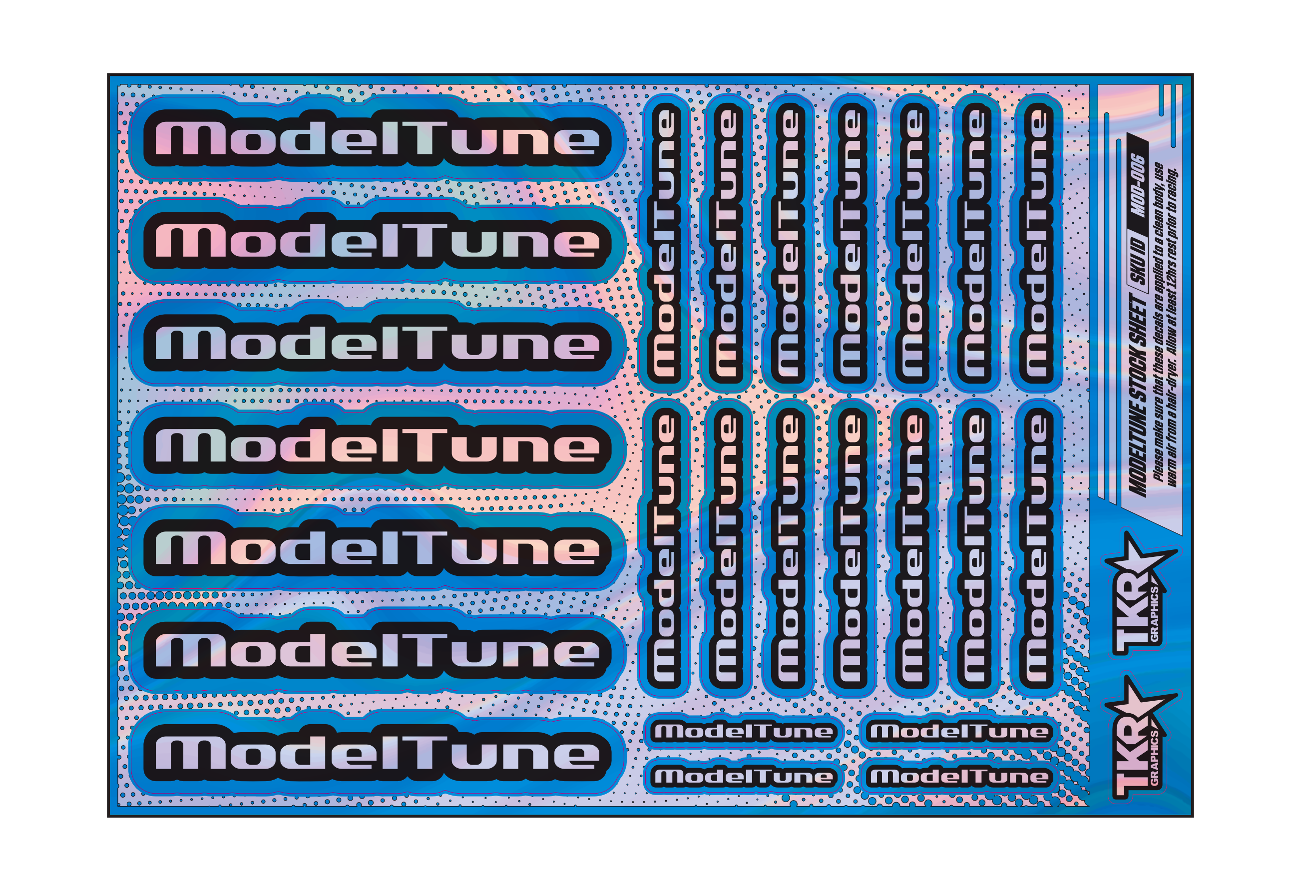 HOLOGRAPHIC MODELTUNE A5 STOCK SHEET