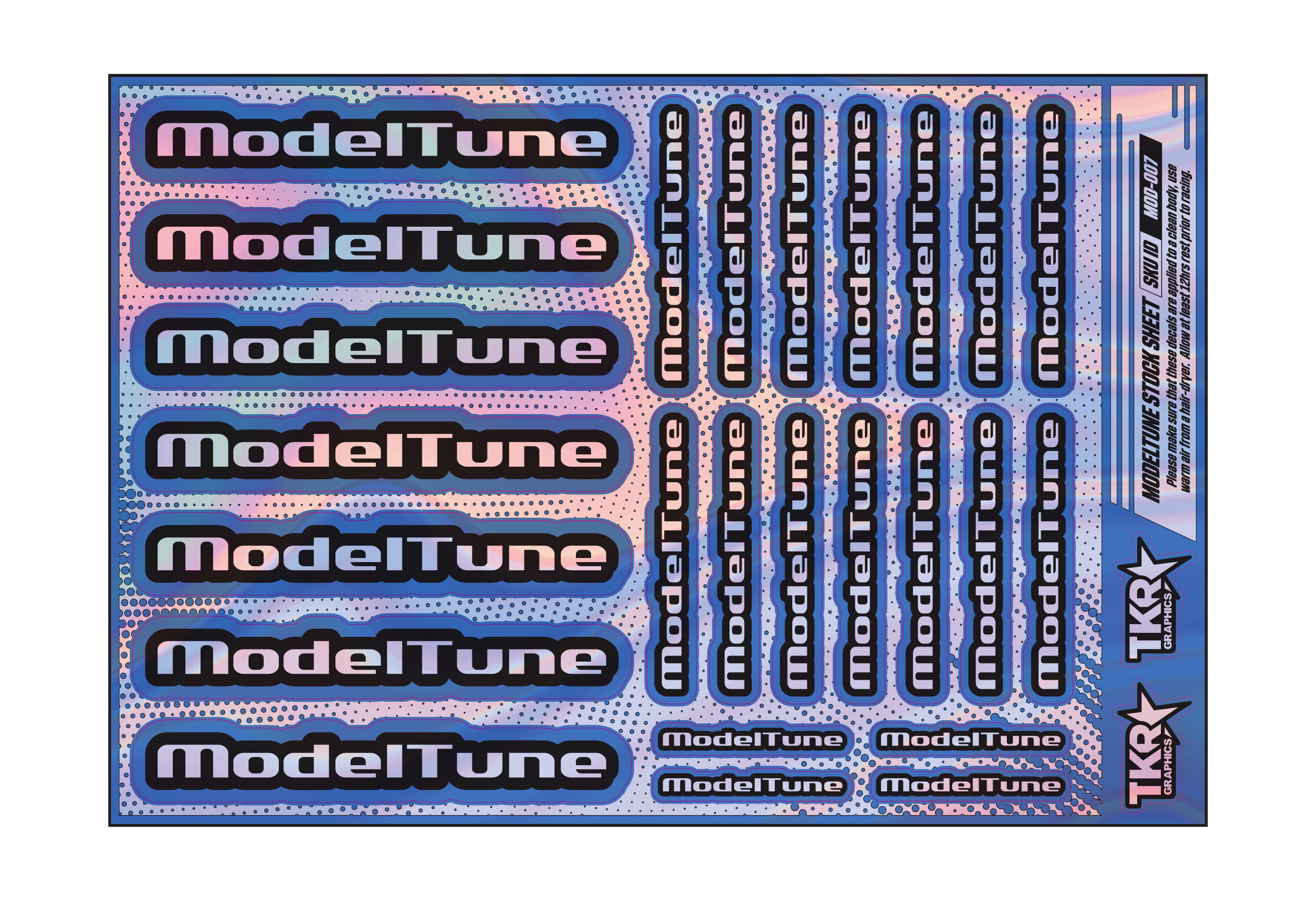 HOLOGRAPHIC MODELTUNE A5 STOCK SHEET
