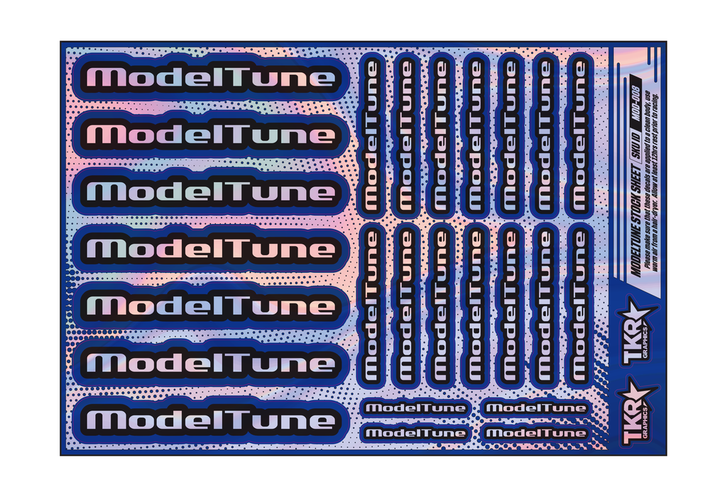 HOLOGRAPHIC MODELTUNE A5 STOCK SHEET