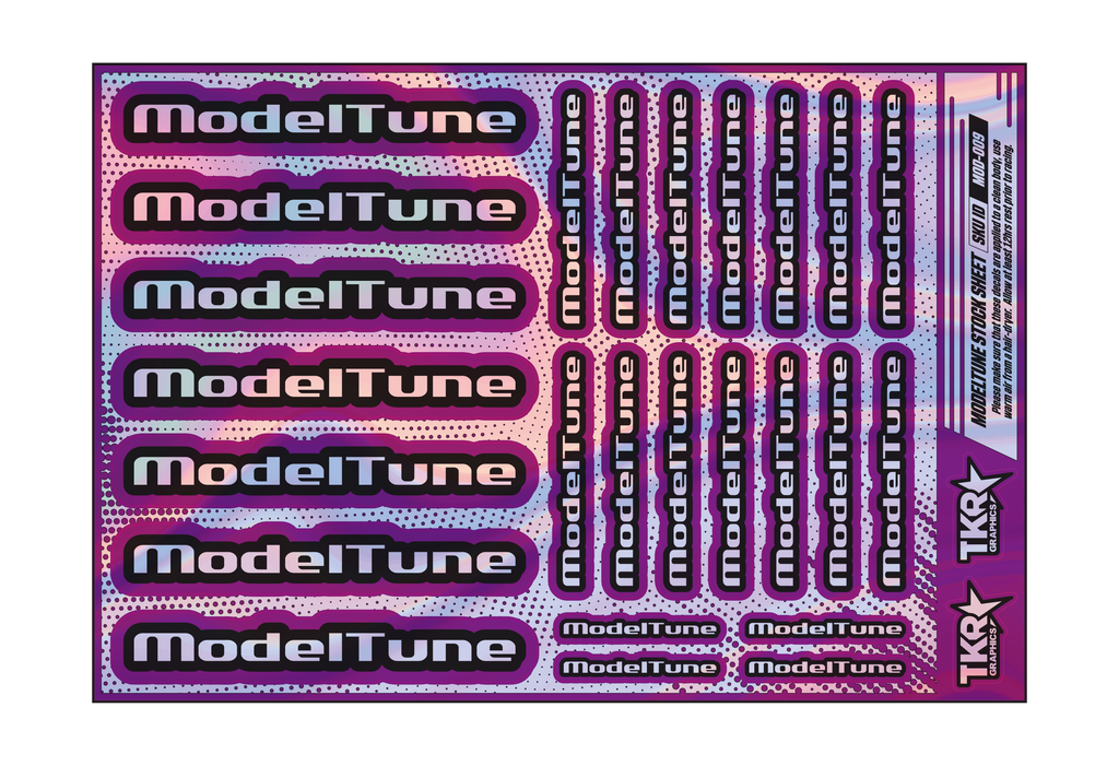 HOLOGRAPHIC MODELTUNE A5 STOCK SHEET