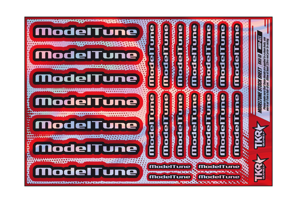 HOLOGRAPHIC MODELTUNE A5 STOCK SHEET