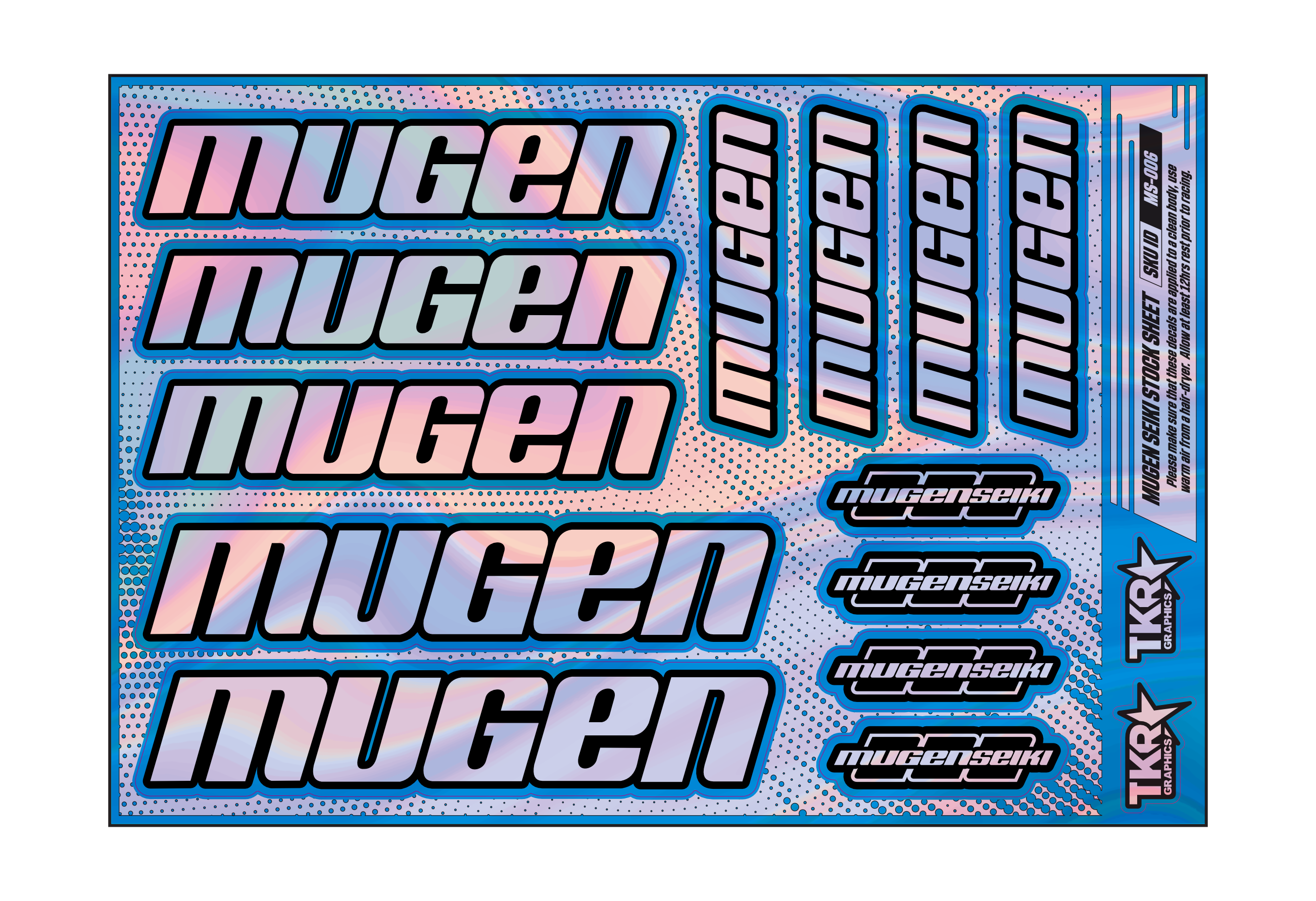 HOLOGRAPHIC MUGEN SEIKI A5 STOCK SHEET