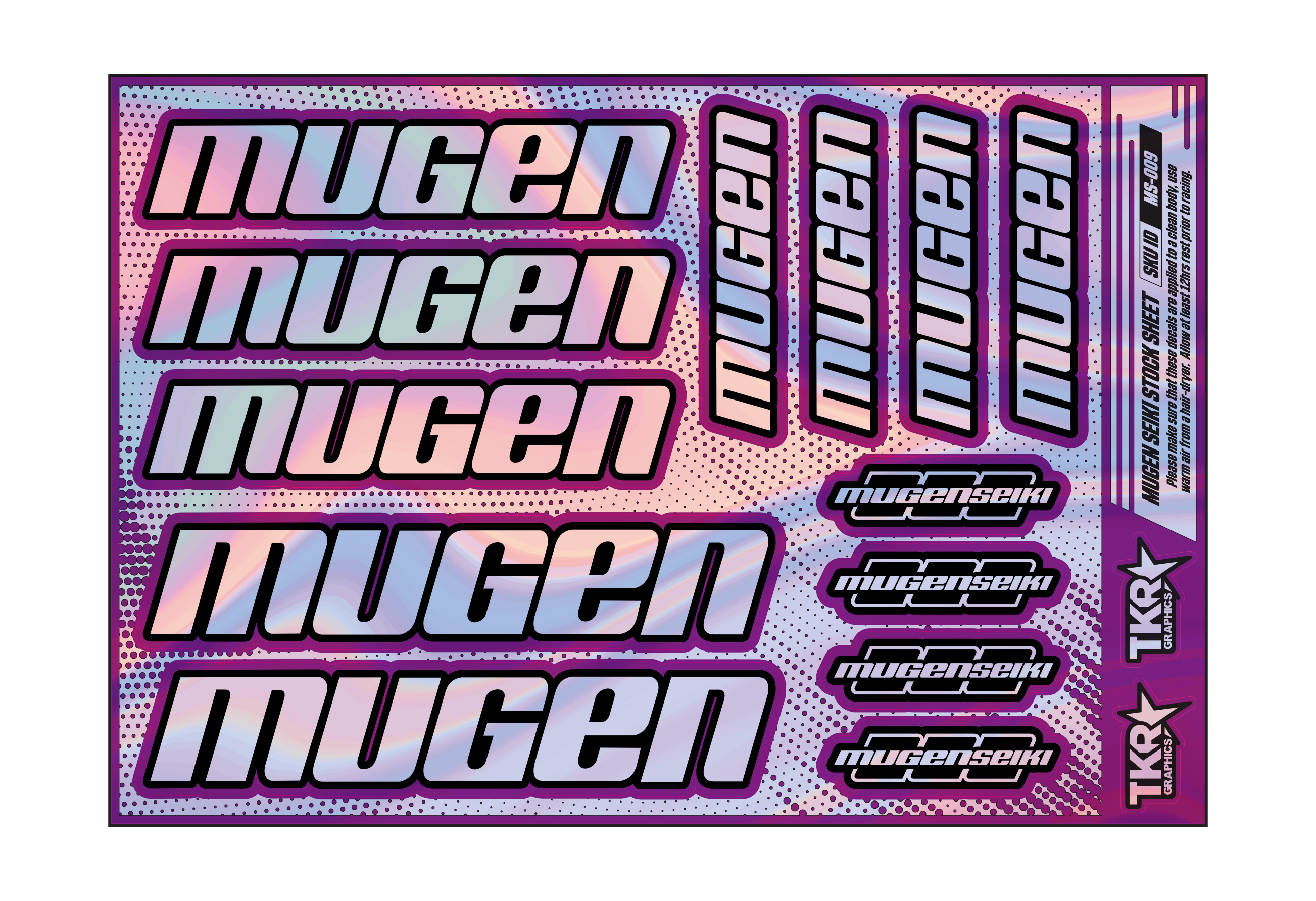 HOLOGRAPHIC MUGEN SEIKI A5 STOCK SHEET