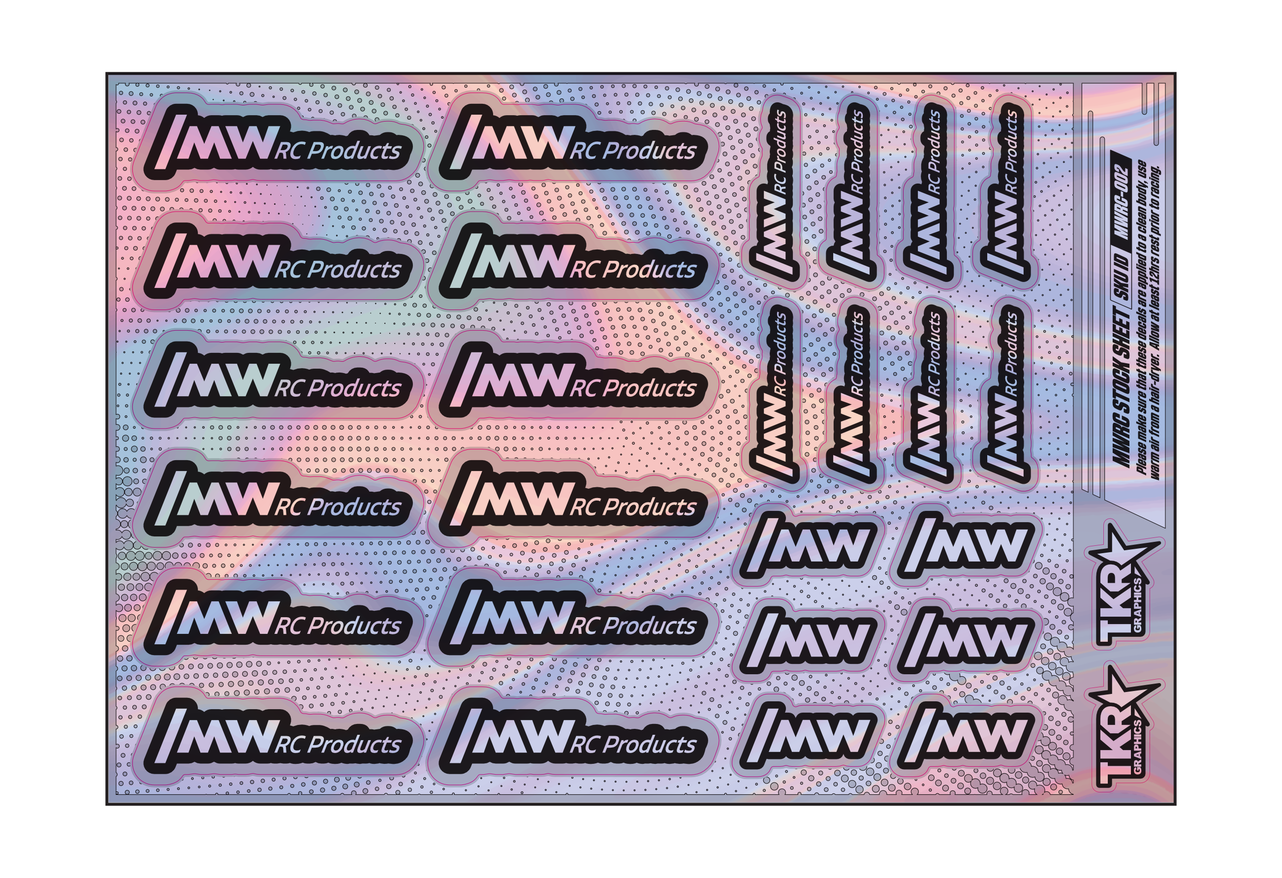 HOLOGRAPHIC MWRC PRODUCTS A5 STOCK SHEET