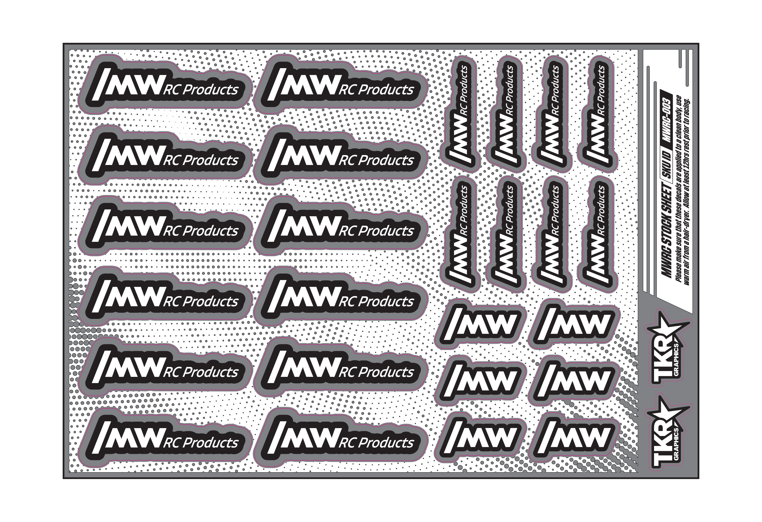 MWRC PRODUCTS A5 STOCK SHEET