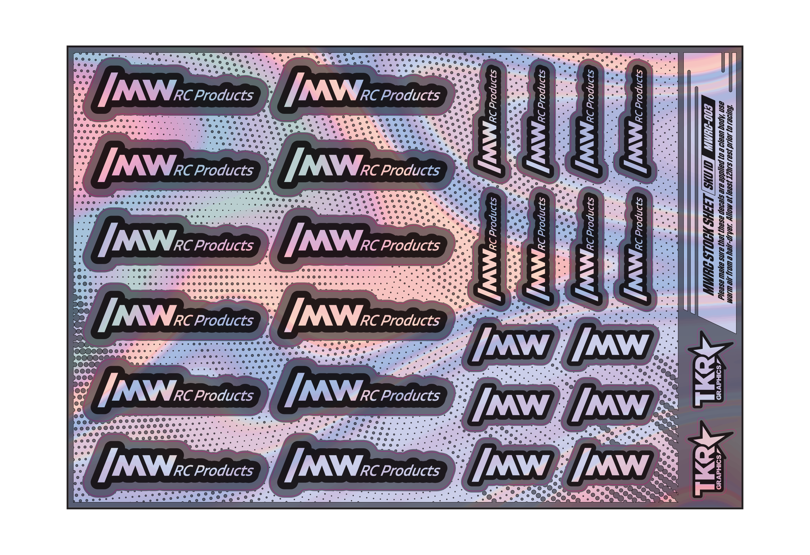 HOLOGRAPHIC MWRC PRODUCTS A5 STOCK SHEET