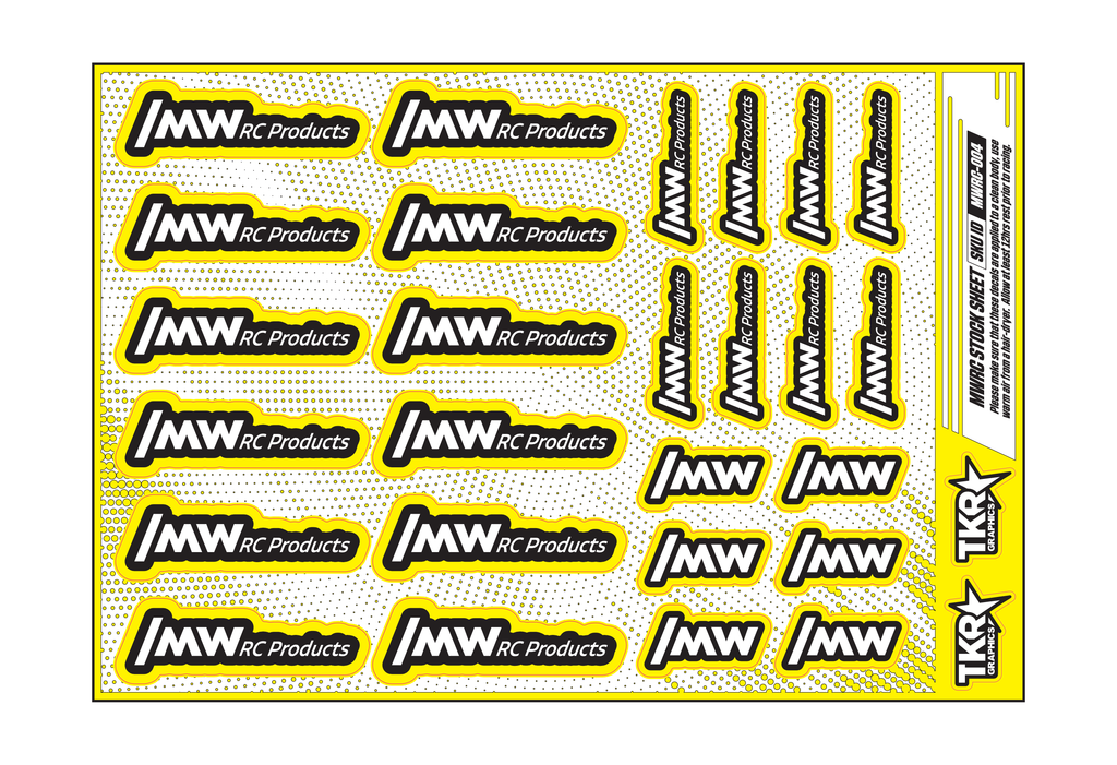MWRC PRODUCTS A5 STOCK SHEET