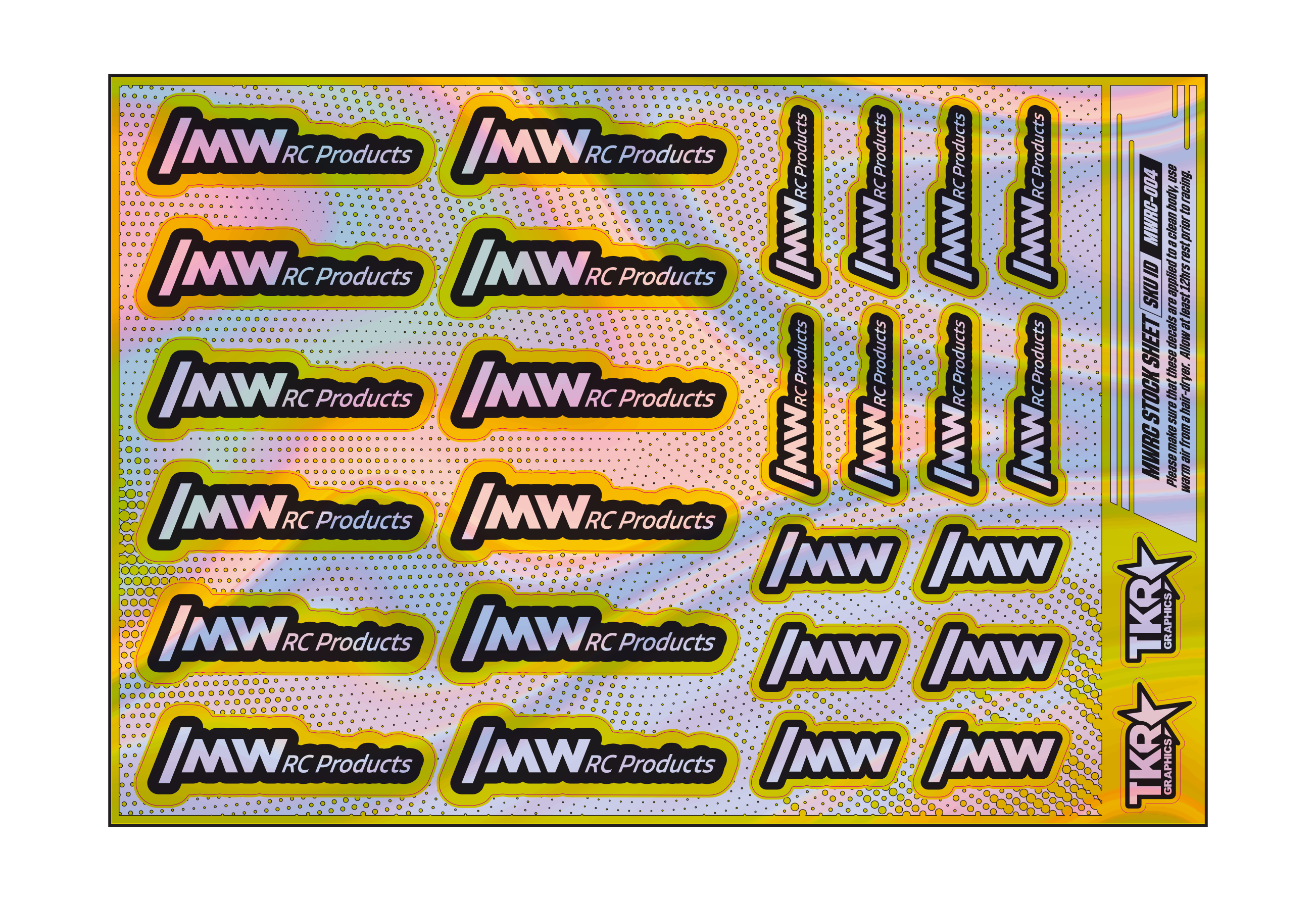 HOLOGRAPHIC MWRC PRODUCTS A5 STOCK SHEET