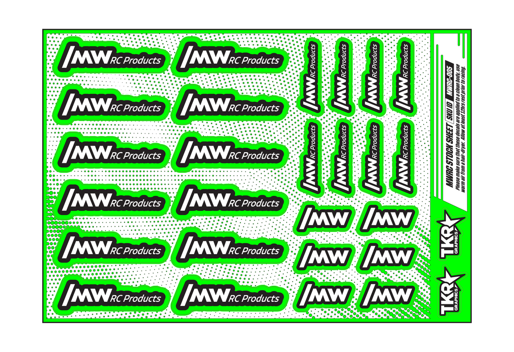 MWRC PRODUCTS A5 STOCK SHEET