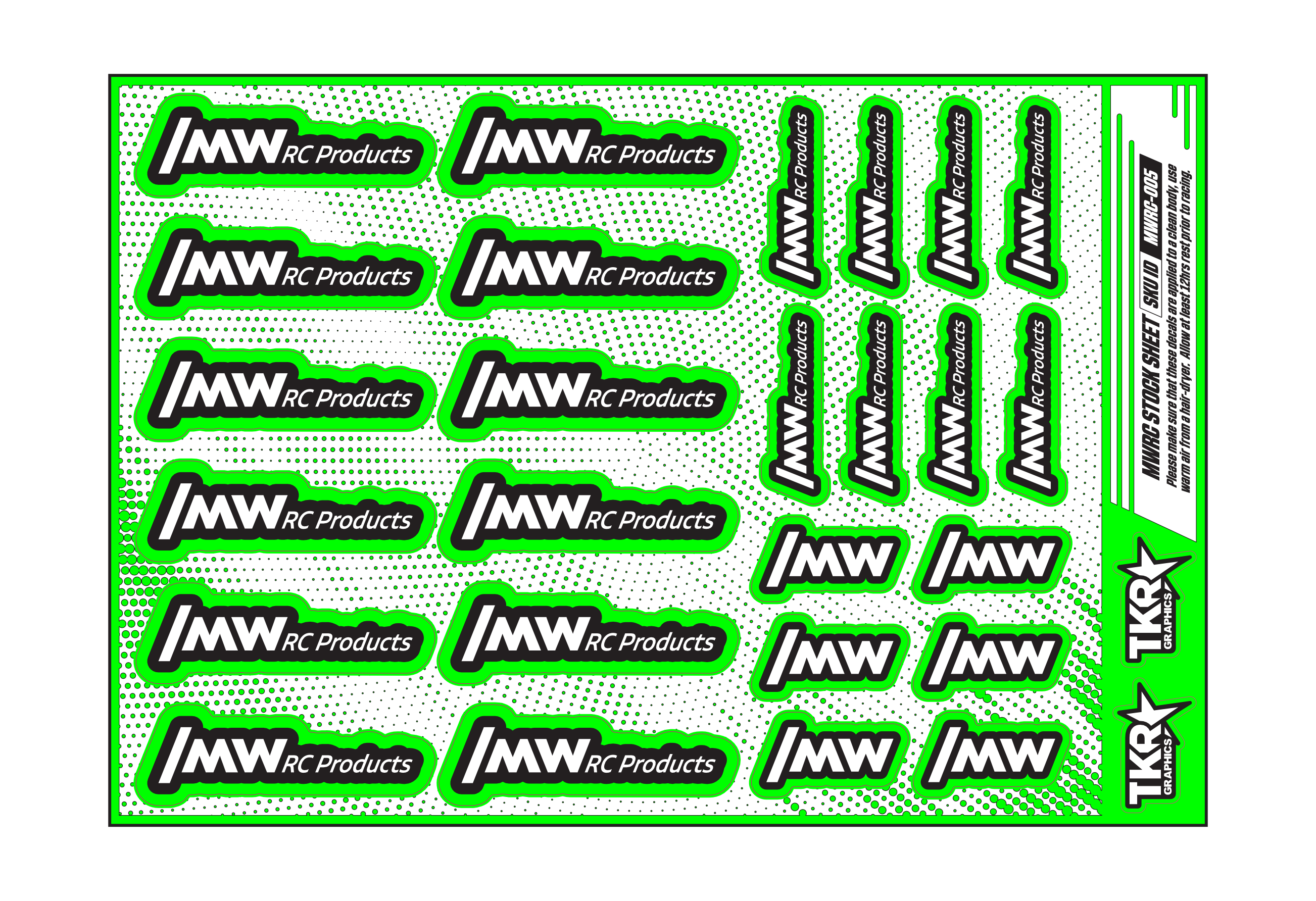 MWRC PRODUCTS A5 STOCK SHEET
