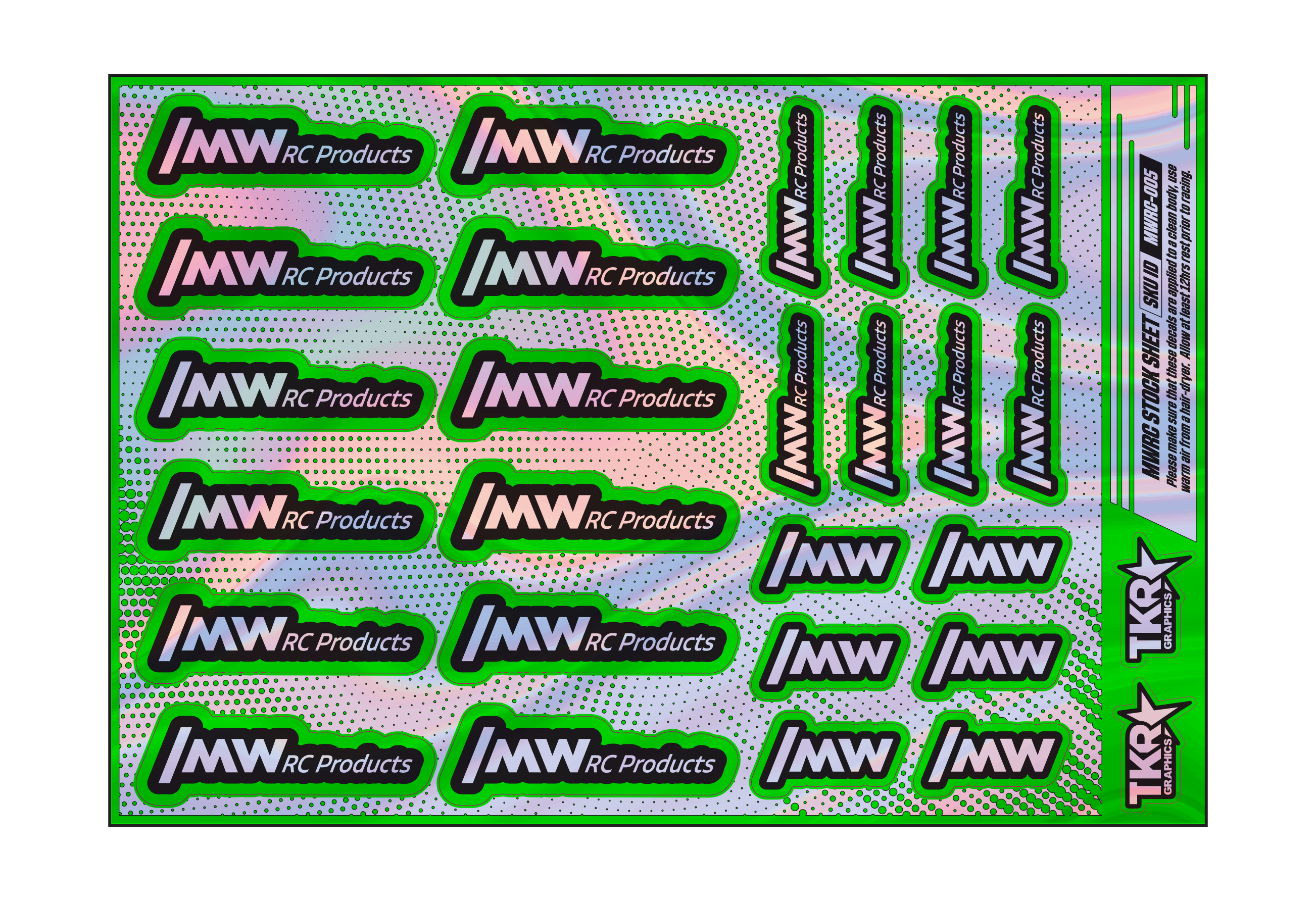HOLOGRAPHIC MWRC PRODUCTS A5 STOCK SHEET
