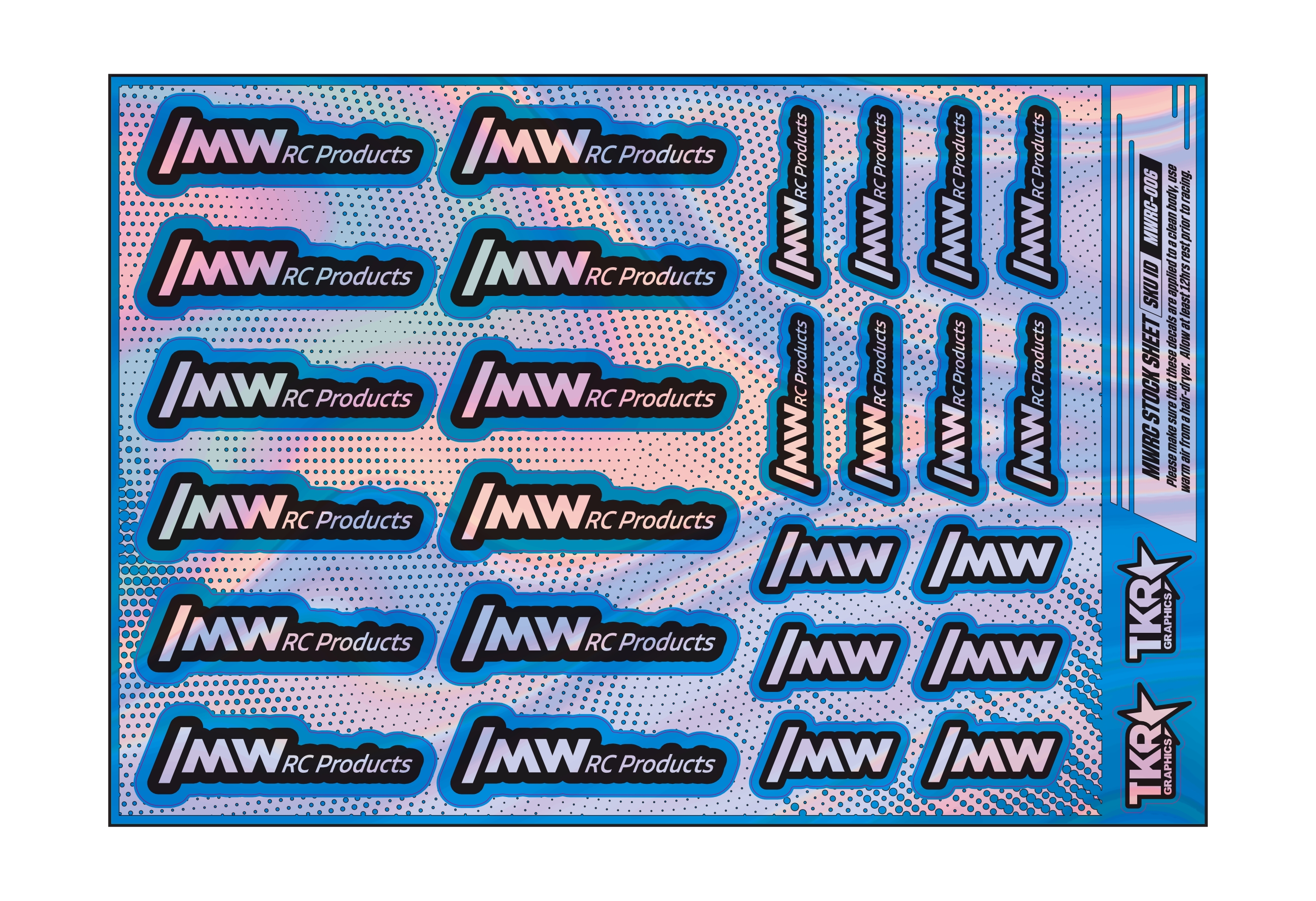 HOLOGRAPHIC MWRC PRODUCTS A5 STOCK SHEET