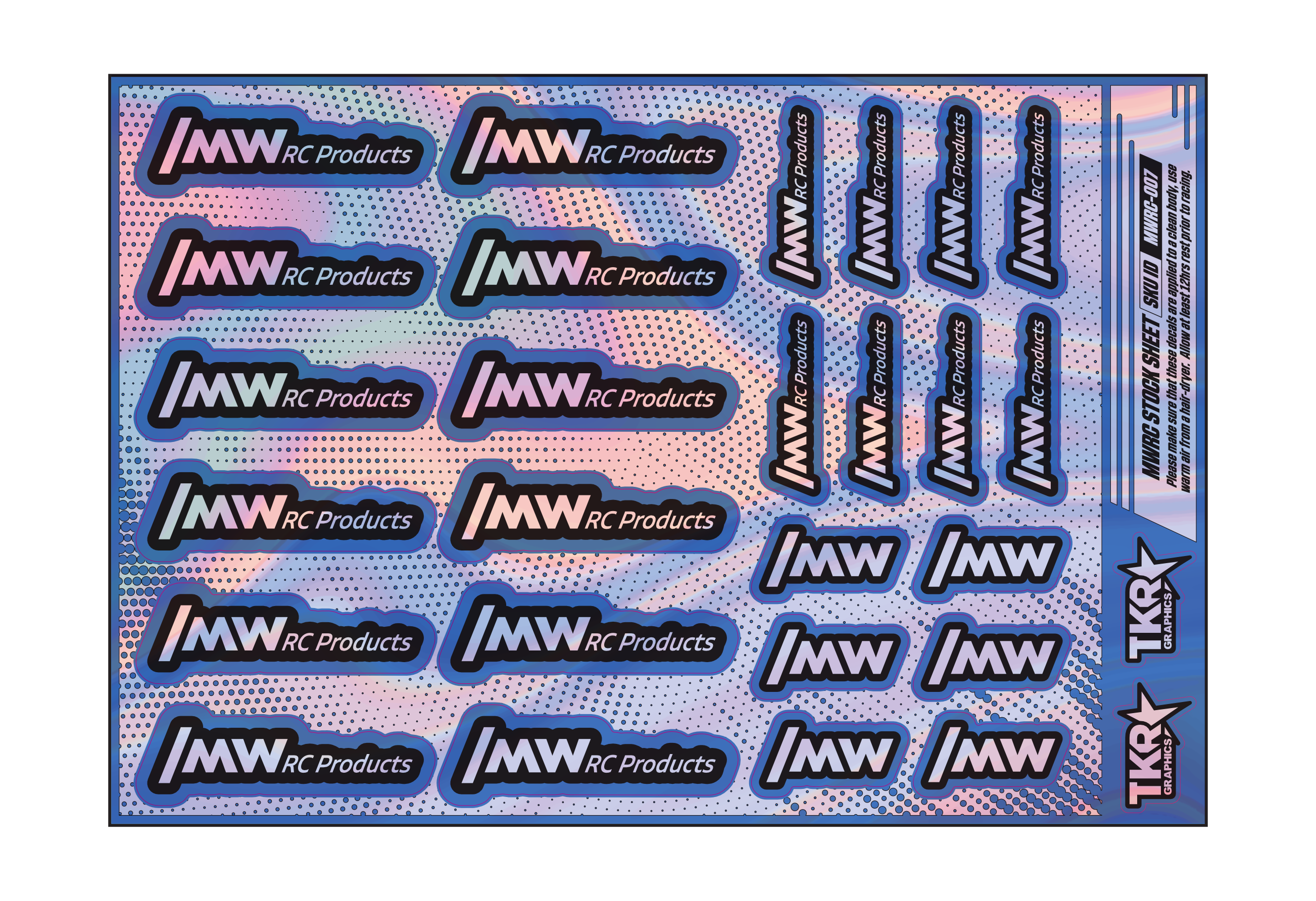 HOLOGRAPHIC MWRC PRODUCTS A5 STOCK SHEET